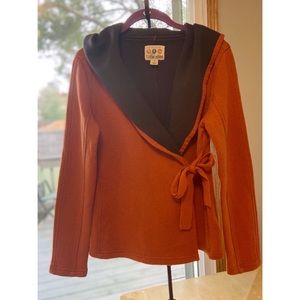 Title Nine Hooded Wrap Wool Cardigan Sweater S